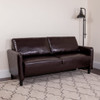 Candler Park Upholstered Sofa in Brown LeatherSoft - SLSF9193BRNGG