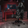 X20 Gaming Chair Racing Office Ergonomic Computer PC Adjustable Swivel Chair with Reclining Back in Gray LeatherSoft - CH1872301GYGG