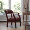 Oxblood Vinyl Luxurious Conference Chair with Accent Nail Trim