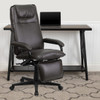 High Back Brown LeatherSoft Executive Reclining Ergonomic Swivel Office Chair with Arms - BT70172BNGG