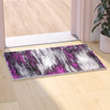 Rylan Collection 2' x 3' Purple Abstract Scraped Area Rug - Olefin Rug with Jute Backing