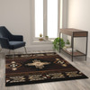 Mohave Collection 5' x 7' Chocolate Traditional Southwestern Style Area Rug - Olefin Fibers with Jute Backing