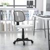 Flash Fundamentals Mid-Back White Mesh Swivel Task  Chair with Pivot Back, BIFMA Certified