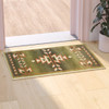 Lodi Collection Southwestern 2' x 3' Green Area Rug - Olefin Rug with Jute Backing