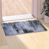 Rylan Collection 2' x 3' Gray Abstract Scraped Area Rug - Olefin Rug with Jute Backing