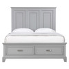 Dove Manor Storage King Bed Gray