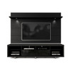 Cabrini TV Stand and Floating Wall TV Panel 2.2 in Black Gloss and Black Matte