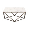 Tintern Coffee Table White & Antique Brass