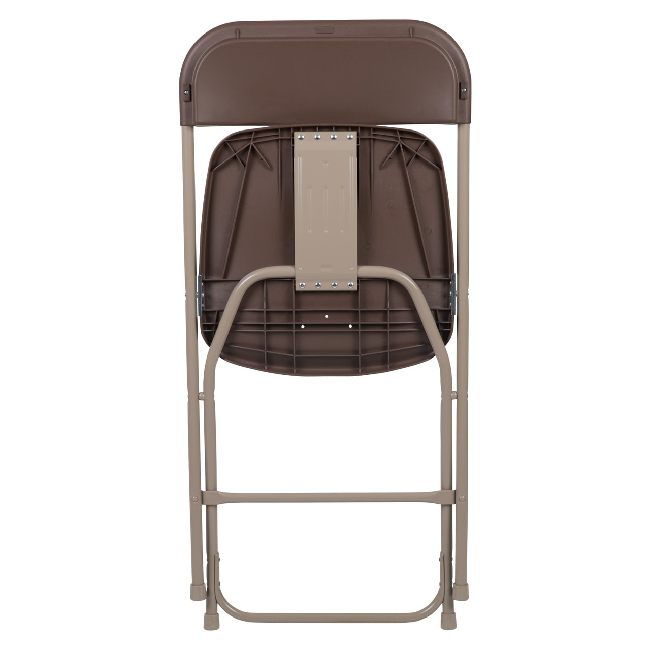 Hercules  Series Plastic Folding Chair - Brown - 10 Pack Comfortable Event Chair-Lightweight Folding Chair