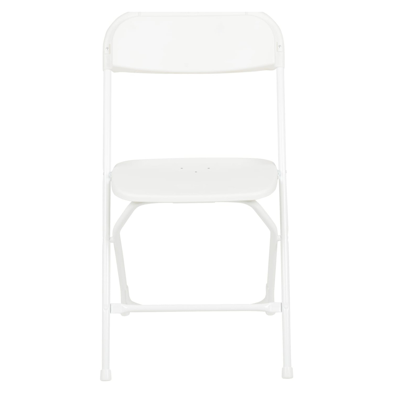 Hercules  Series Plastic Folding Chair - White - 10 Pack Comfortable Event Chair-Lightweight Folding Chair