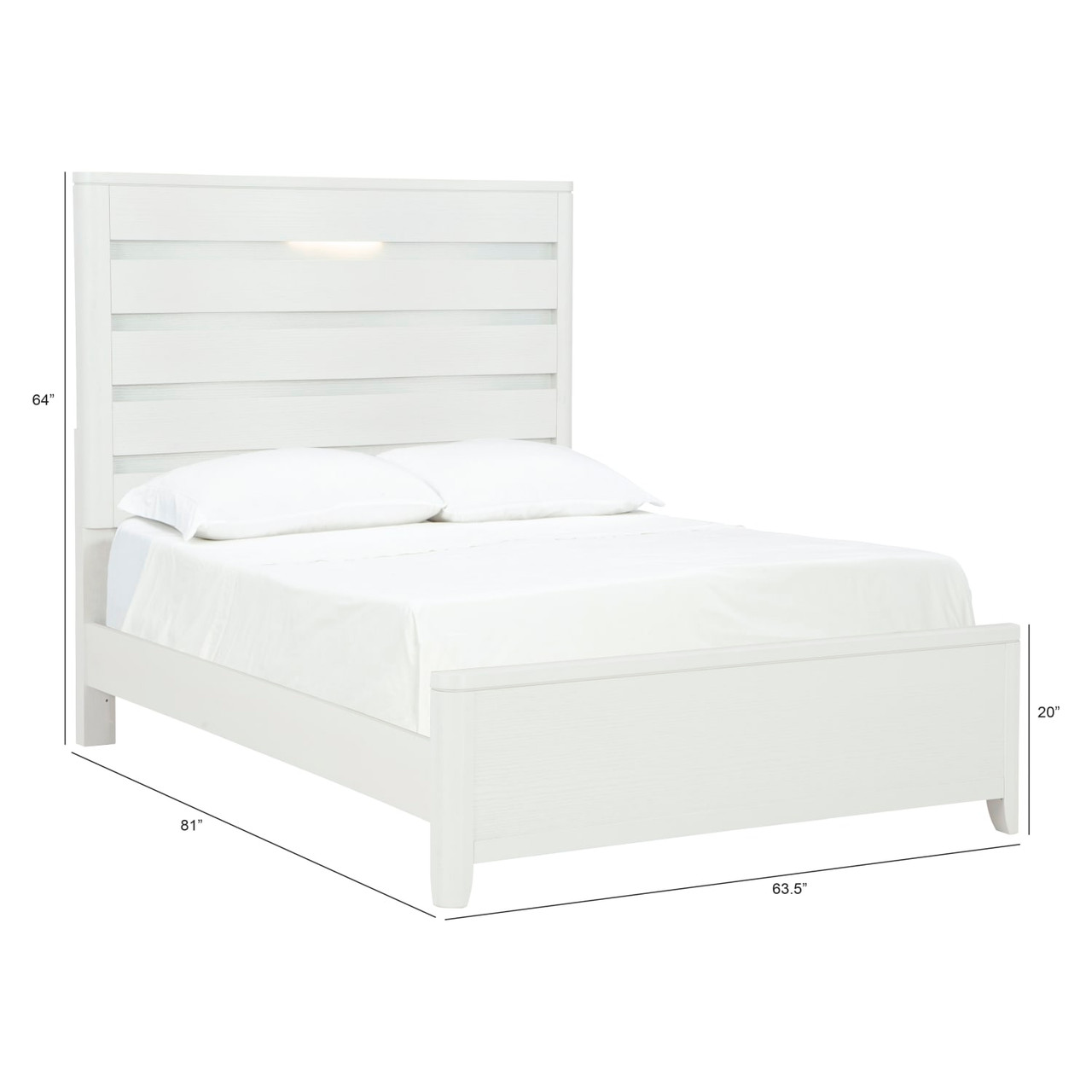 Dallas White 3-Pc Queen Bed Set