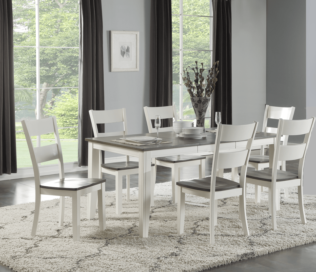 Triad White & Gray Dining Table