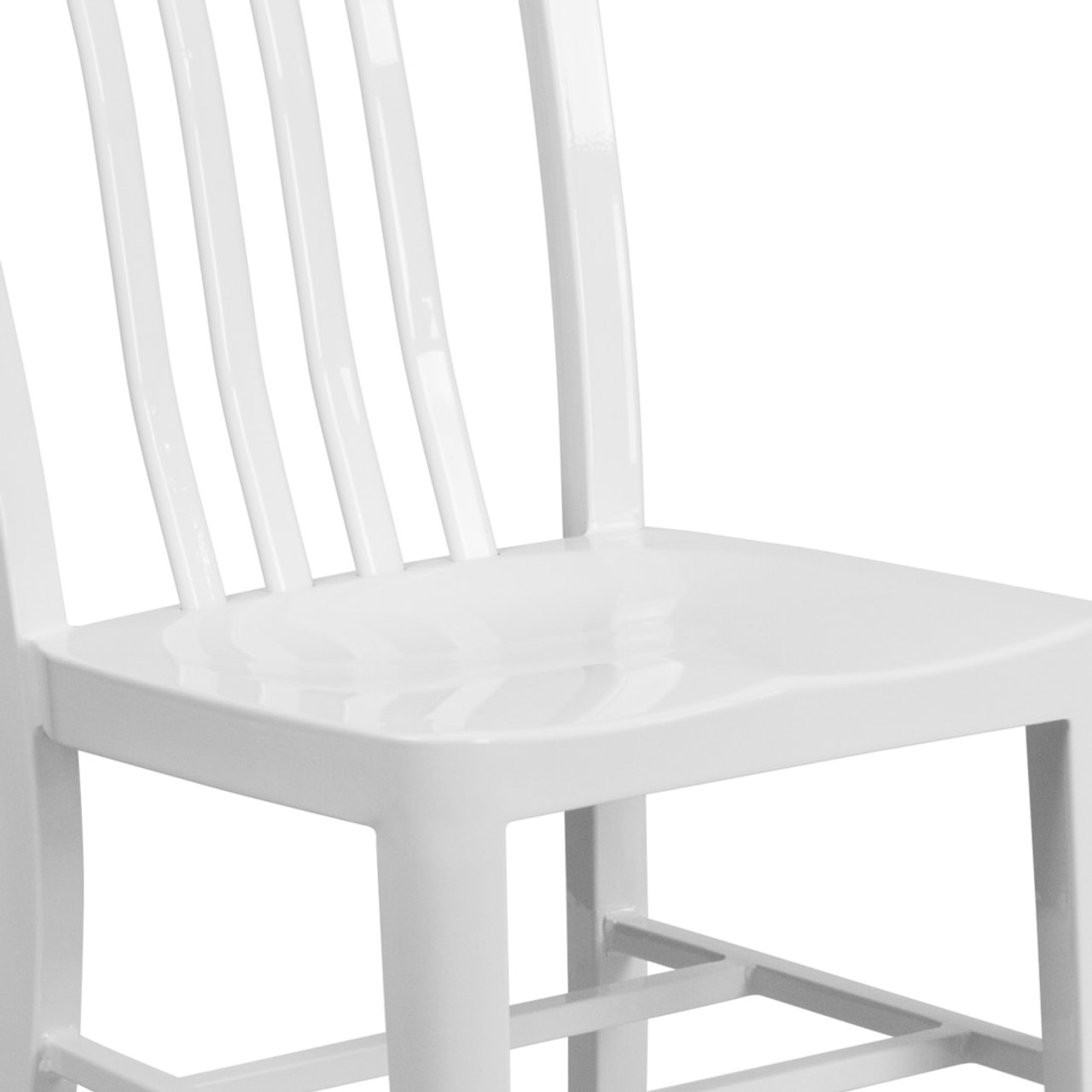 White Metal Indoor-Outdoor Chair