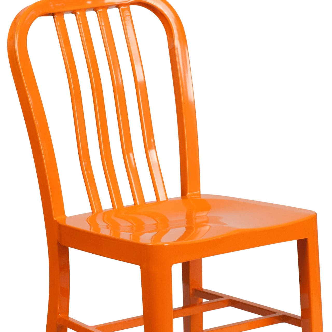 Orange Metal Indoor-Outdoor Chair