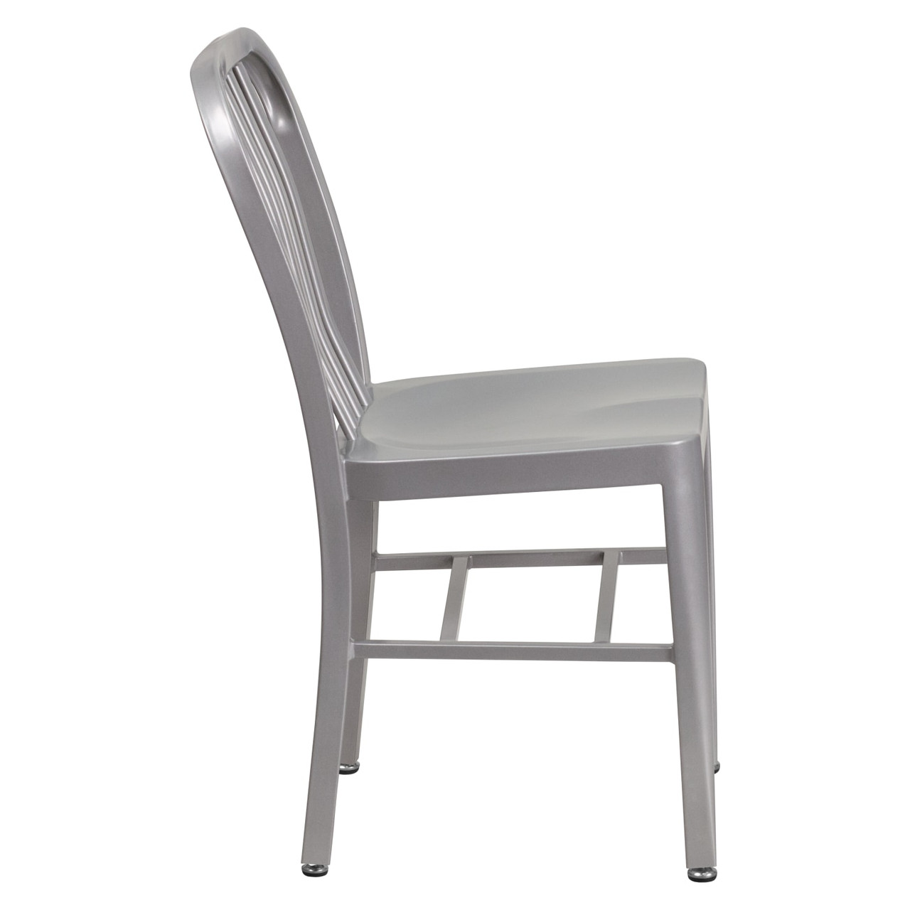 Silver Metal Indoor-Outdoor Chair