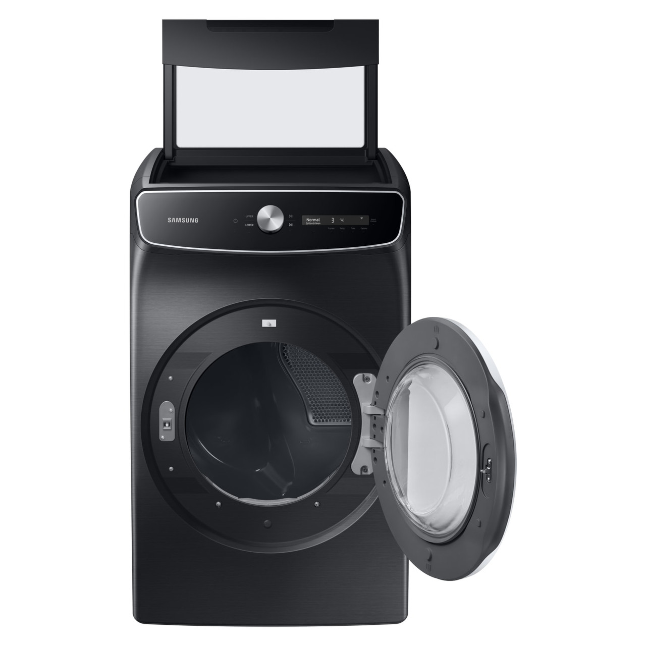 Samsung 7.5 cu. ft. Smart Dial Brushed Black Electric Dryer with FlexDry