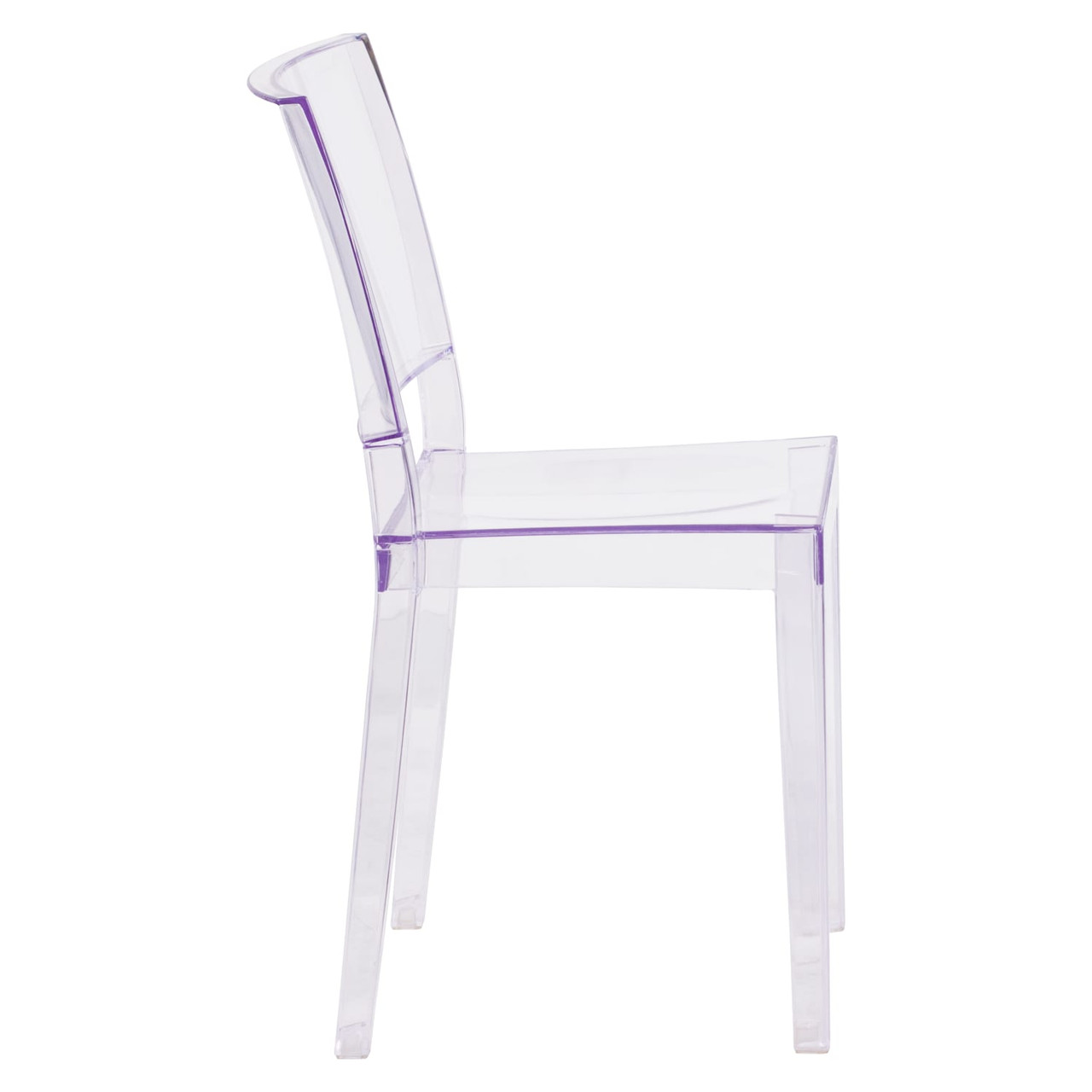 4 Pack Phantom Series Transparent Stacking Side Chair