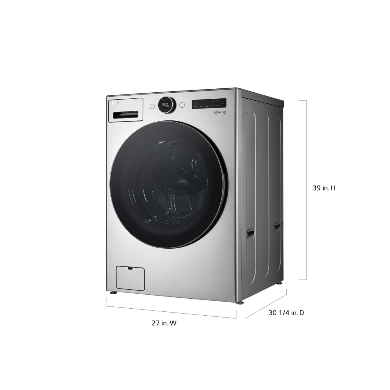 LG 4.5 cu. ft. Capacity Smart Front Load Energy Star Washer with TurboWash® 360° and AI DD® Built-In Intelligence - WM5500HVA