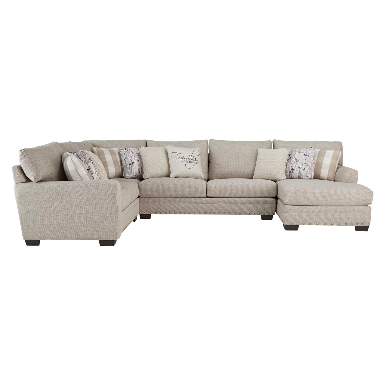 Shabby Chic Sectional Right Side Facing Chaise