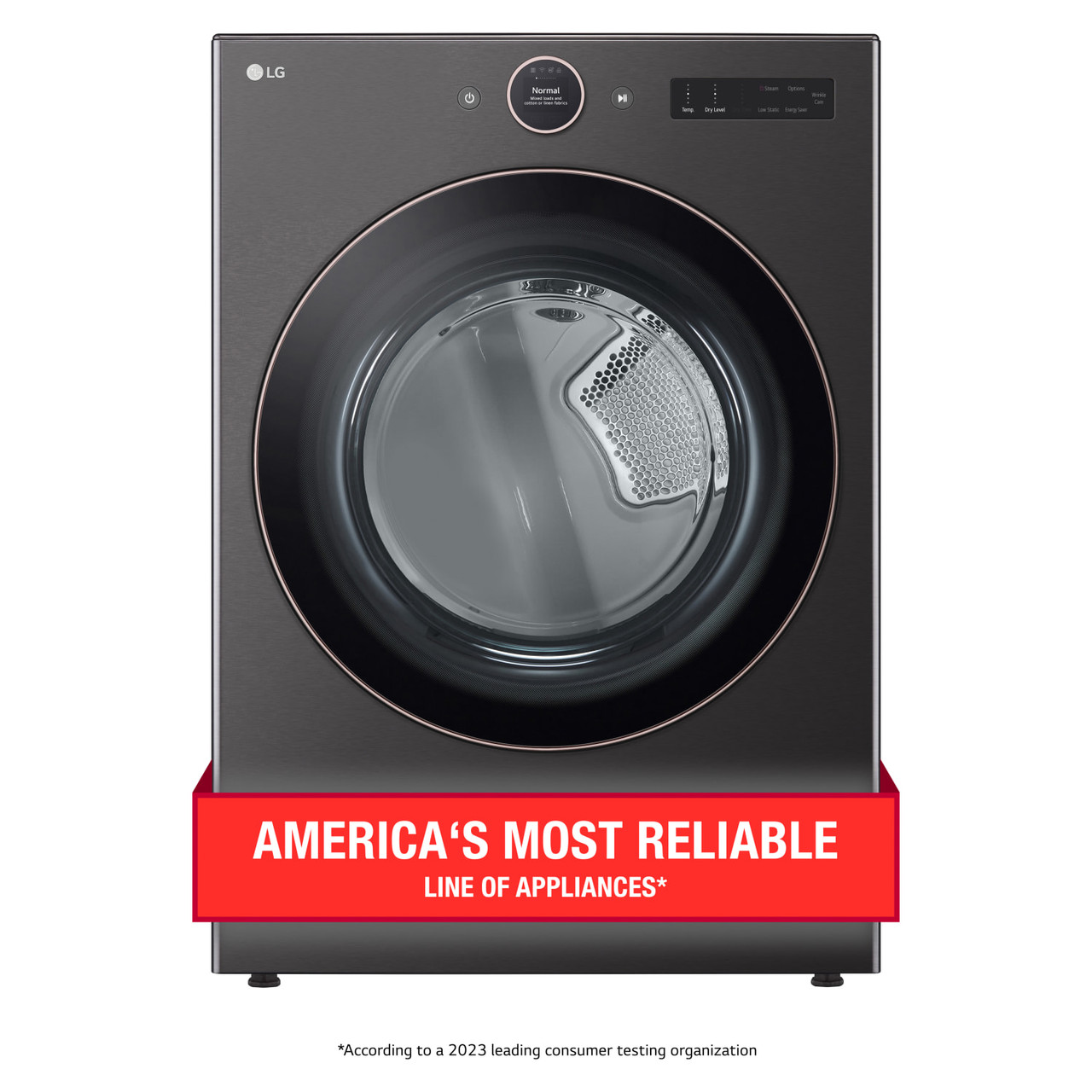 LG 7.4 cu. ft. Ultra Large Capacity Smart Front Load Electric Energy Star Dryer with Sensor Dry & Steam Technology - DLEX6500B