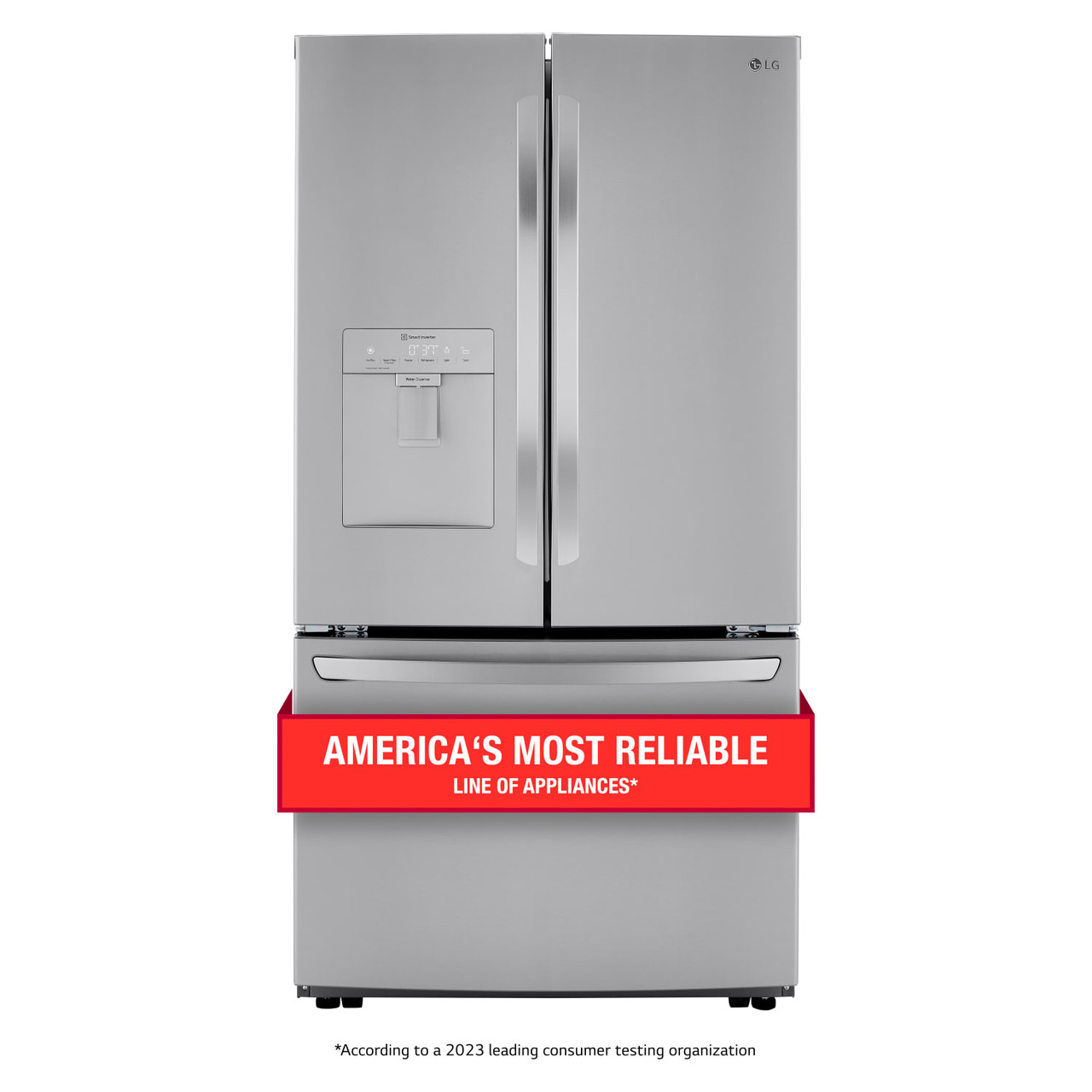 LG 29 Cu ft French Door Refrigerator w/ Slim Design Water Dispenser