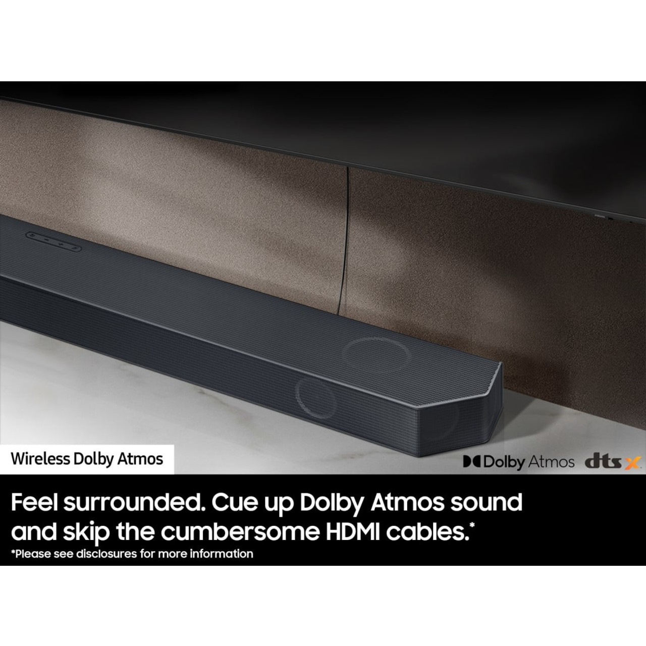 Samsung Q-Series 5.1.2 Channel Wireless Dolby Atmos Soundbar W/ Q-Symphony (2023) - HWQ800CZA