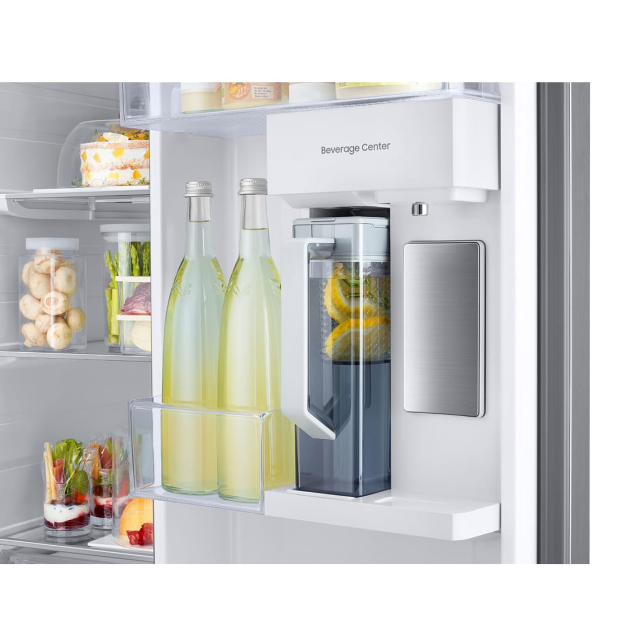 Samsung Bespoke 23 cu. ft. Smart Counter Depth Side-by-Side Refrigerator with Beverage Center™-RS23CB7600QL