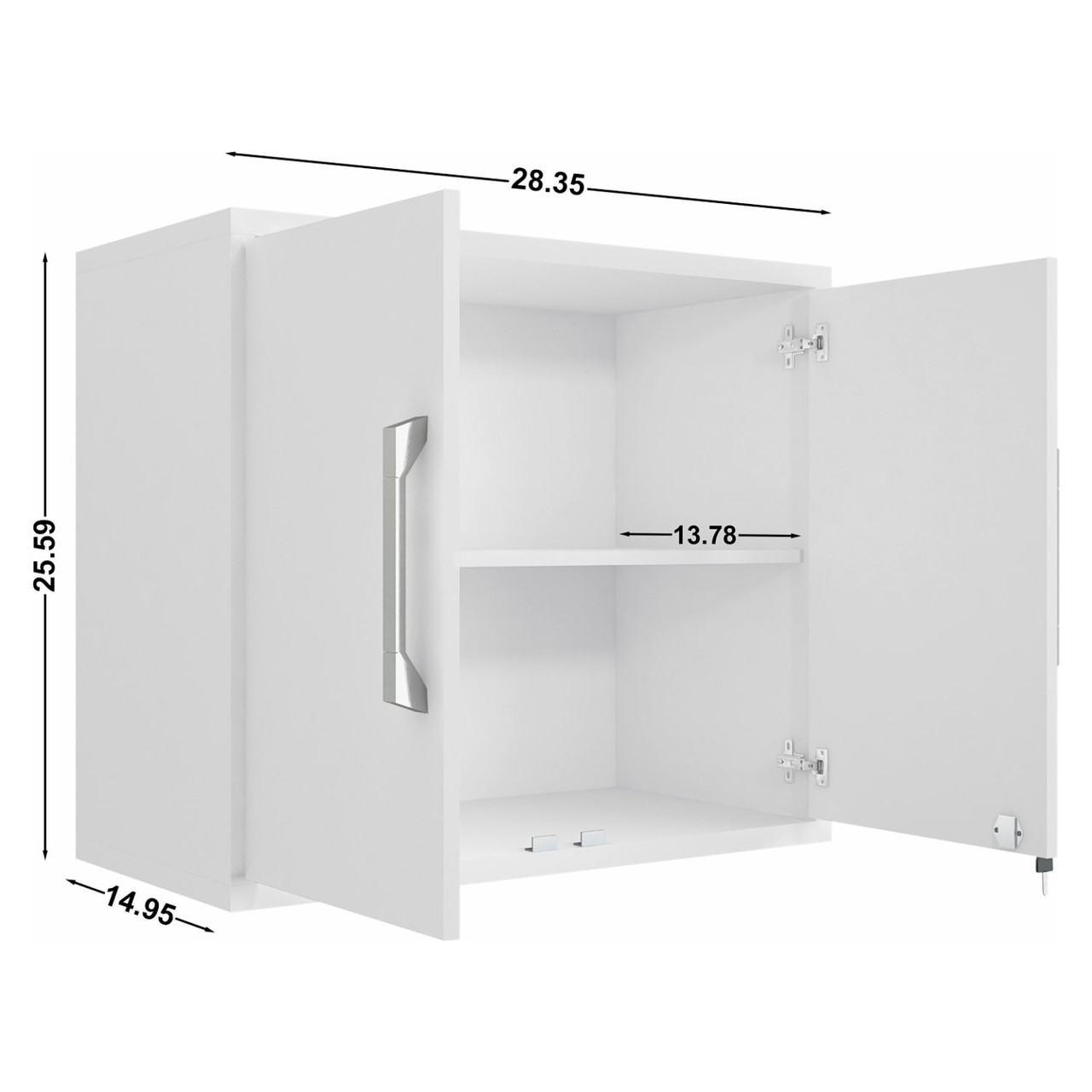 Buy Manhattan Comfort Eiffel Floating Garage Cabinet in White (Set of 3 ...