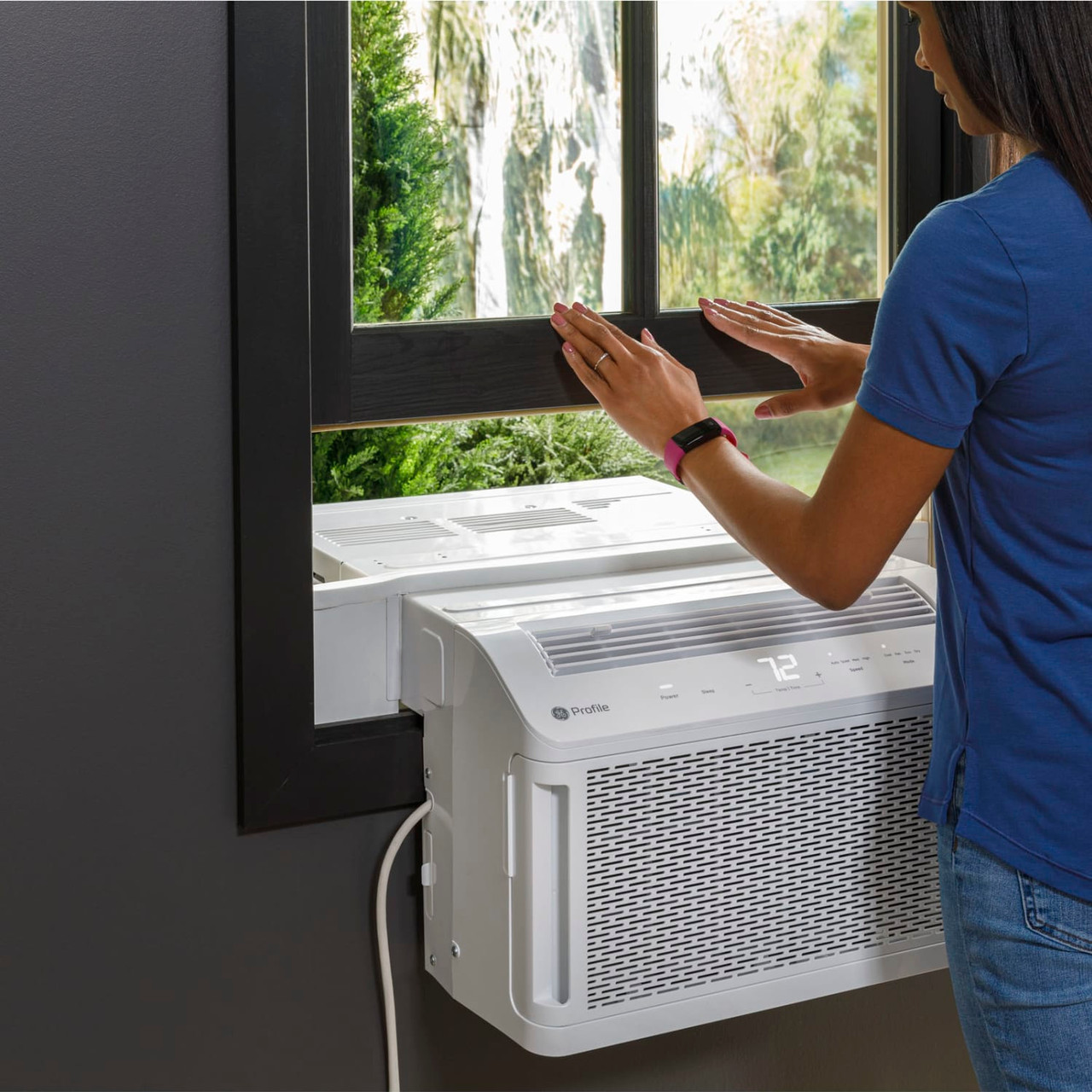 GE Profile ClearView 10,000 BTU Inverter Smart Ultra Quiet Window Air Conditioner for Medium Rooms up to 450 sq. ft.