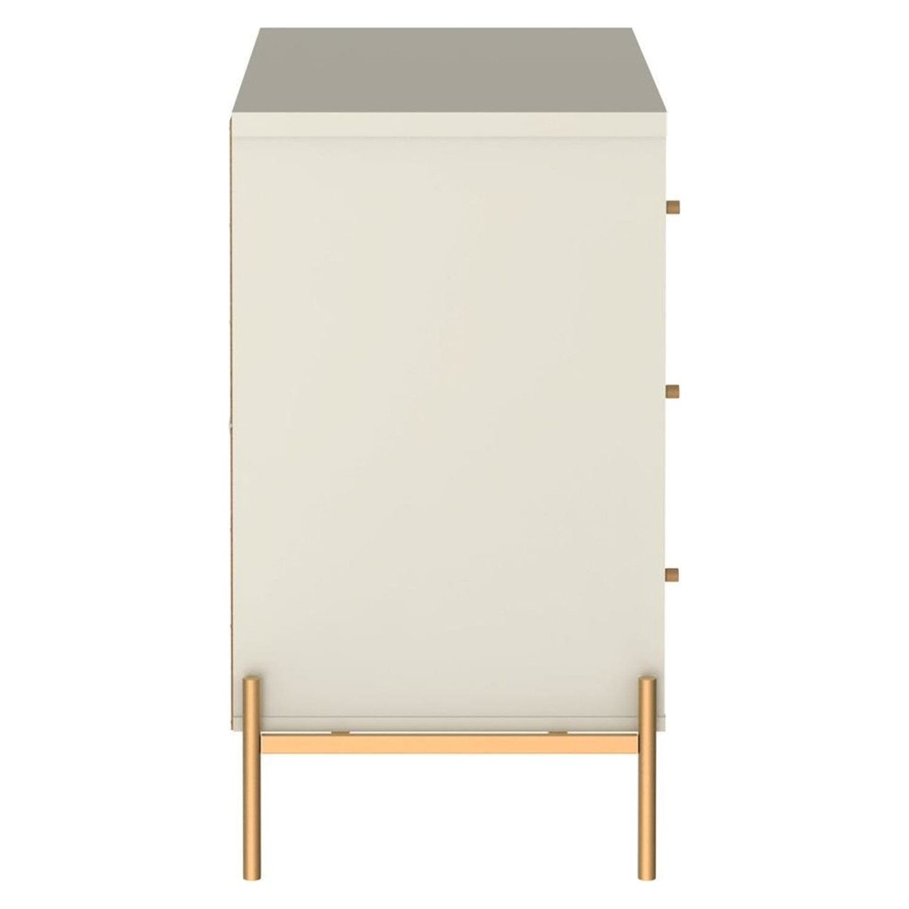 Jasper Full Extension Sideboard Dresser and Classic Dresser Set of 2 in Off White