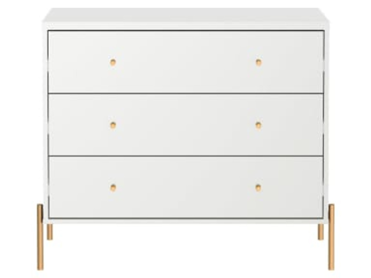 Jasper Full Extension Dresser and Nightstand Set of 2 in White Gloss
