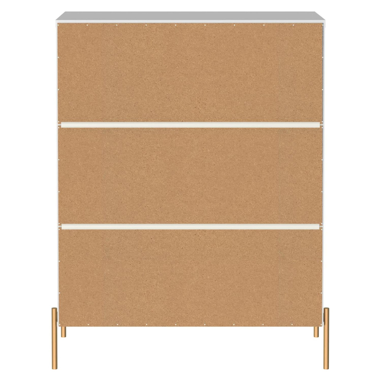 Jasper Full Extension Tall Dresser, Double Wide Dresser and Nightstand Set of 3 in White Gloss