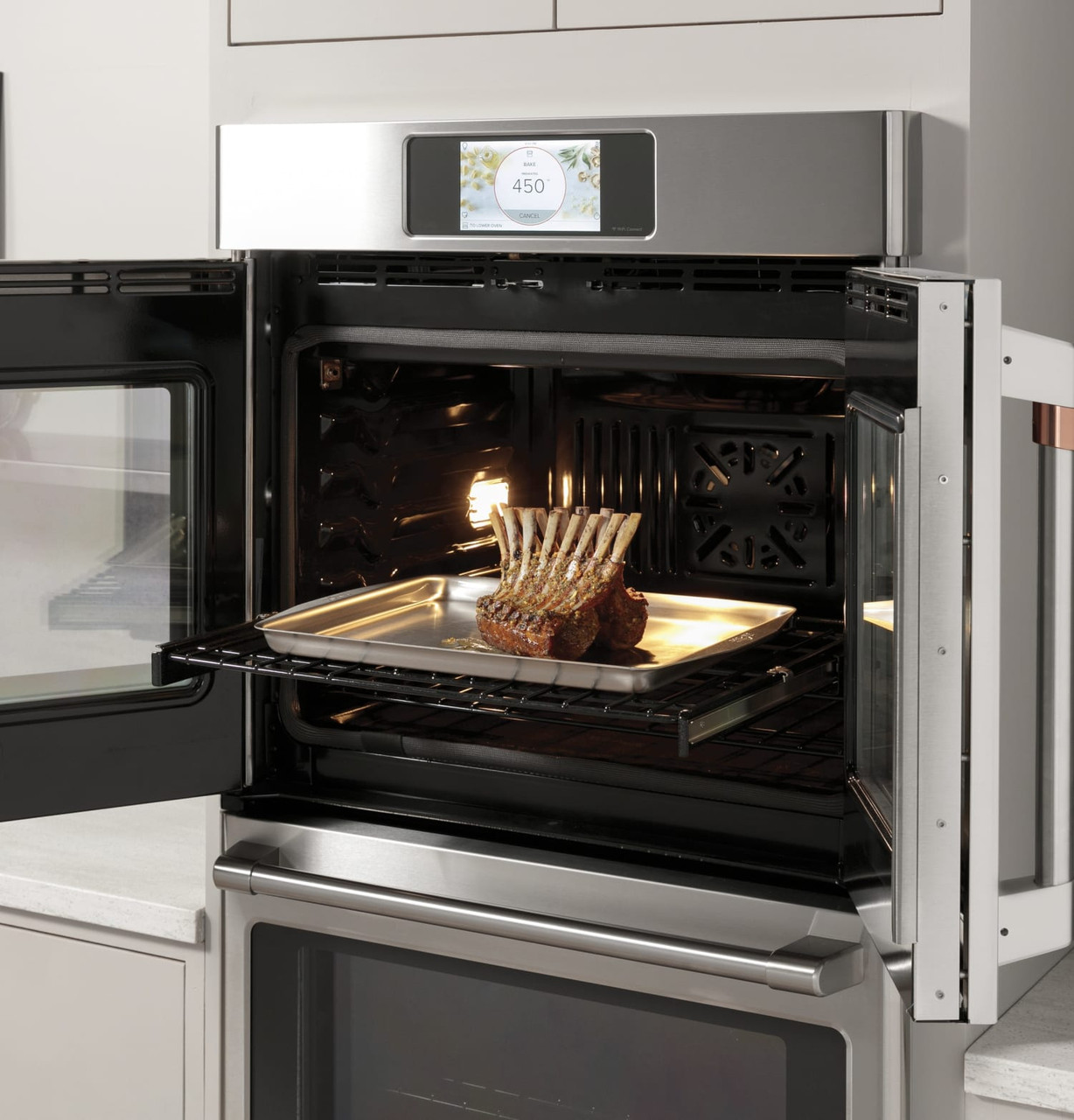 Café - Professional Series 30” Built-In Double Electric Convection Wall Oven - Stainless steel - CTD90FP2NS1