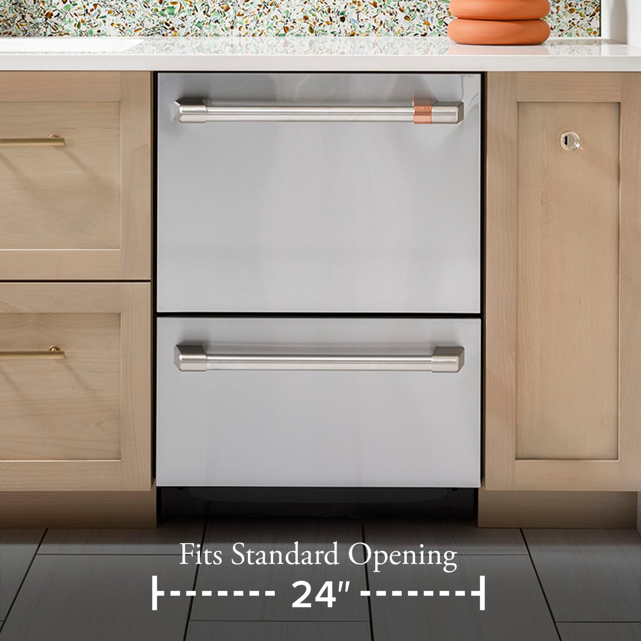 Café - 24” Top Control Built-In Double Drawer Dishwasher - Stainless Steel - CDD420P2TS1