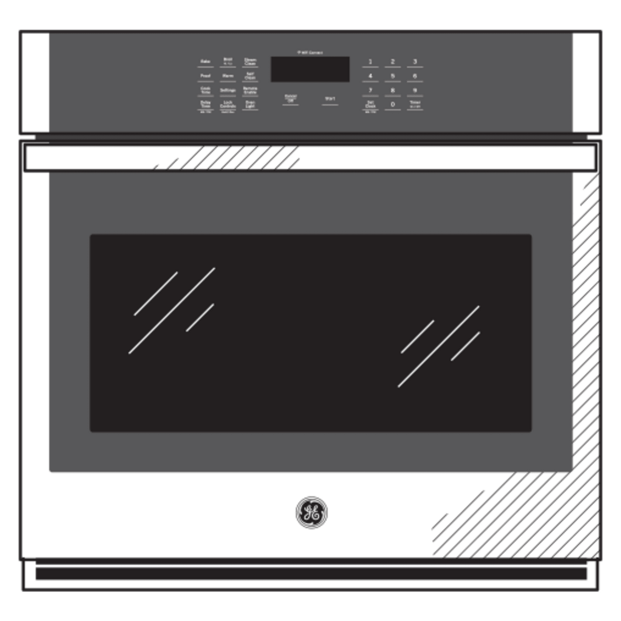 GE® 30” Smart Built-In Self-Clean Single Wall Oven with Never-Scrub Racks - JTS3000DNWW