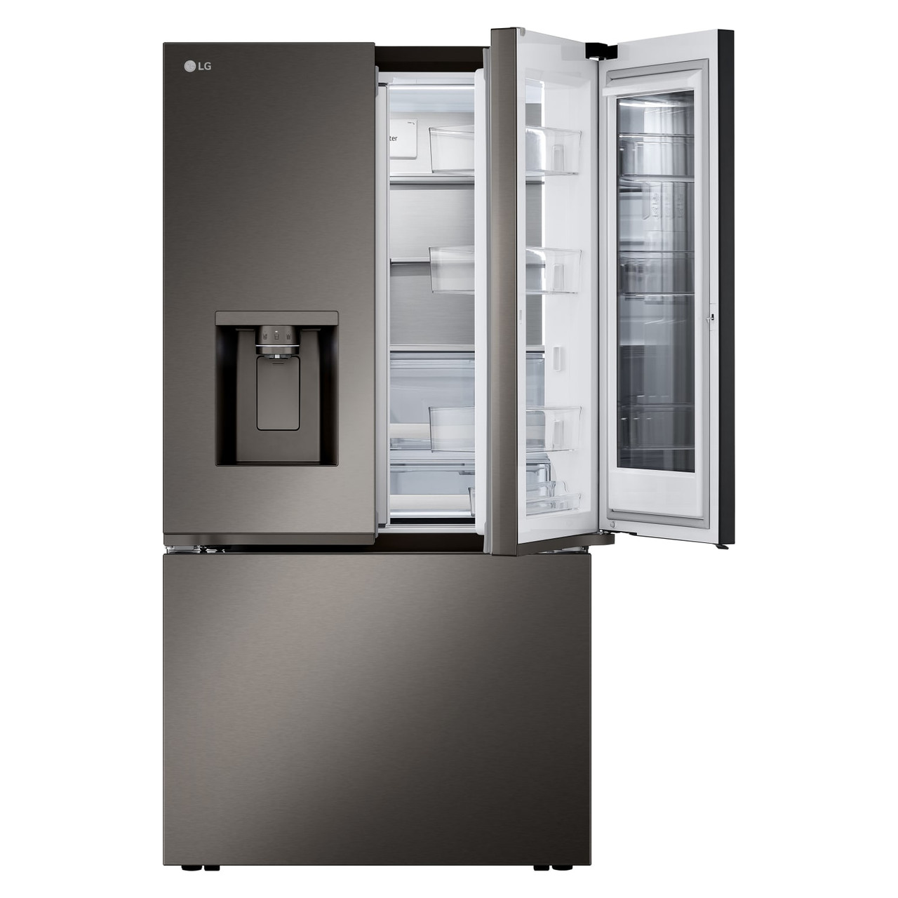 LG 30.7 cu. ft. PrintProof Black Stainless Steel French Door Refrigerator - LRYKS3106D