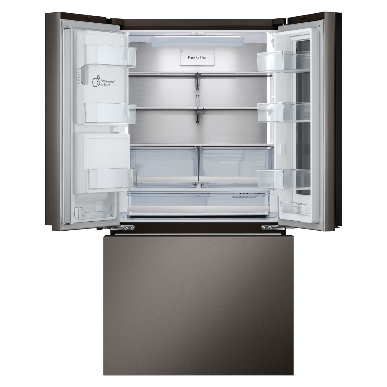 LG 30.7 cu. ft. PrintProof Black Stainless Steel French Door Refrigerator - LRYKS3106D
