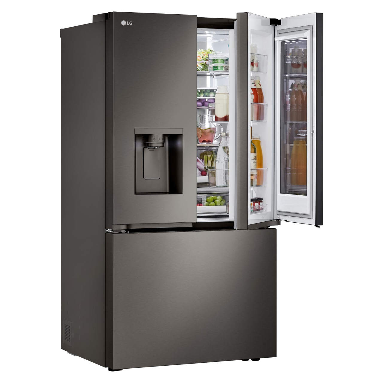 LG 30.7 cu. ft. PrintProof Black Stainless Steel French Door Refrigerator - LRYKS3106D