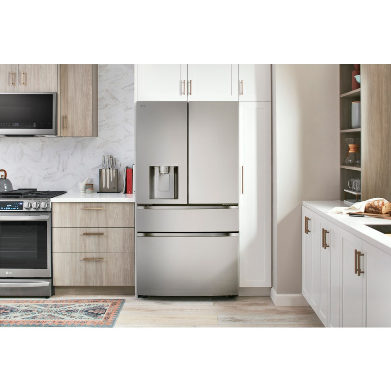 LF29S8330S by LG - 29 cu. ft. Smart Standard-Depth MAX™ 4-Door French Door  Refrigerator with Full-Convert Drawer™