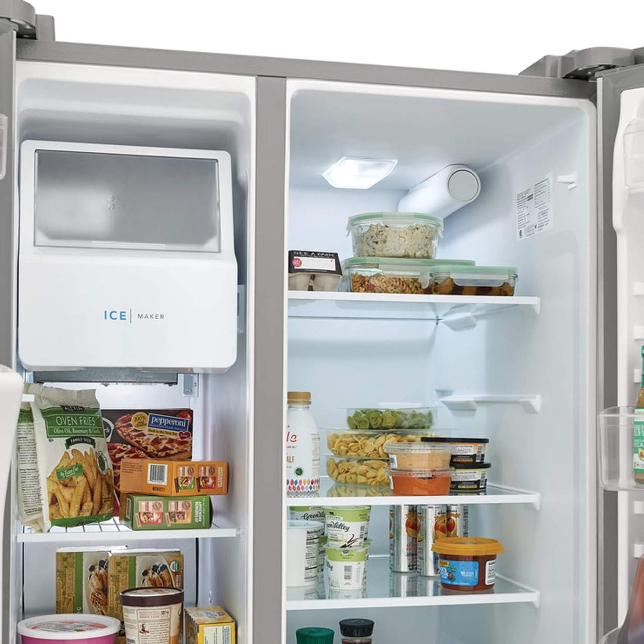 Frigidaire 25.6 cu. ft. 36” Standard Depth Side by Side Refrigerator - FRSS2623AS