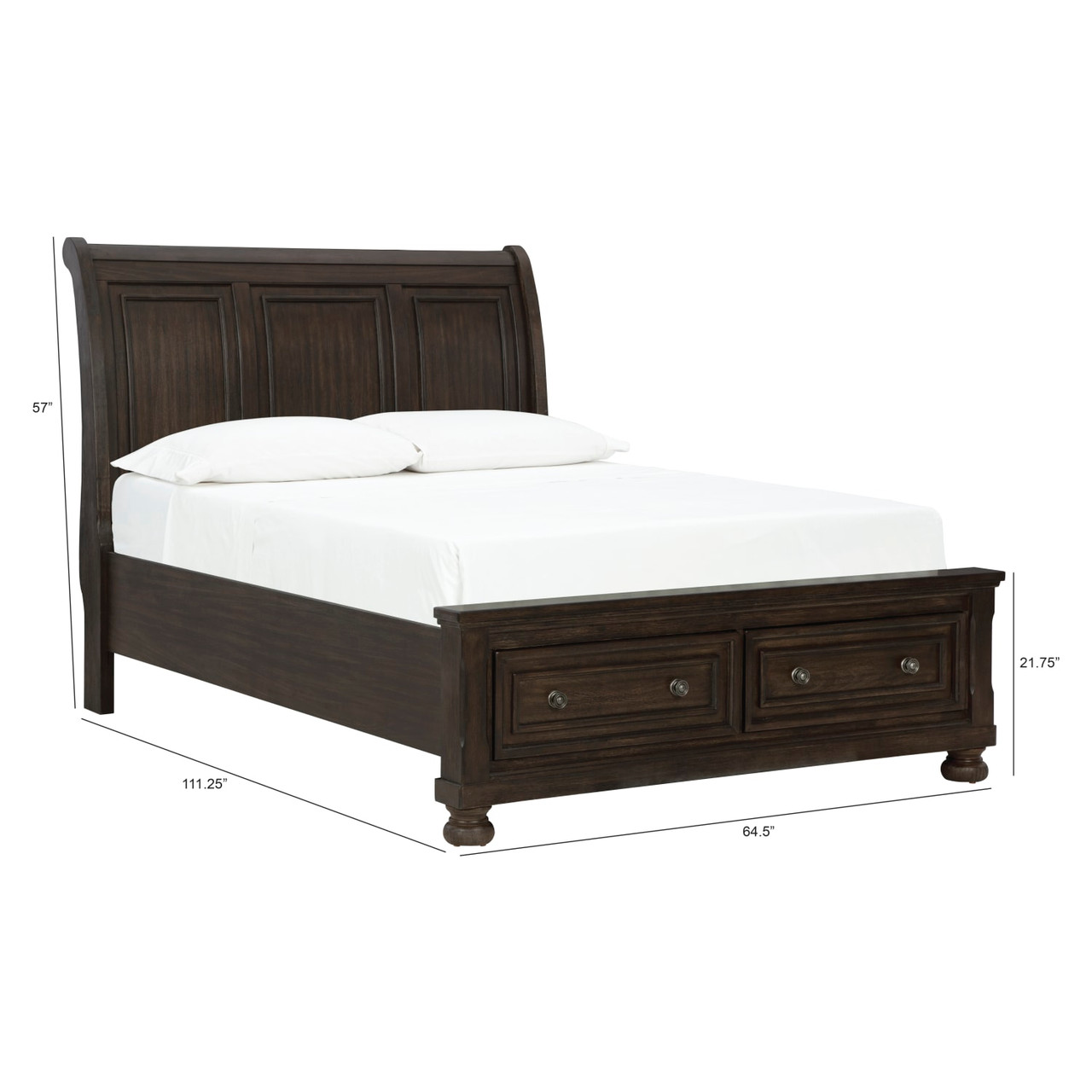 Spencer Bedroom 3PC Set - Queen Bed, Dresser, Mirror