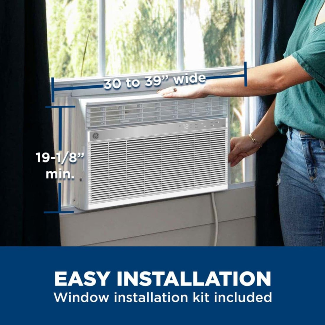 GE® 23,700 BTU 230/208 Volt Smart Electronic Window Air Conditioner for Extra-Large Rooms