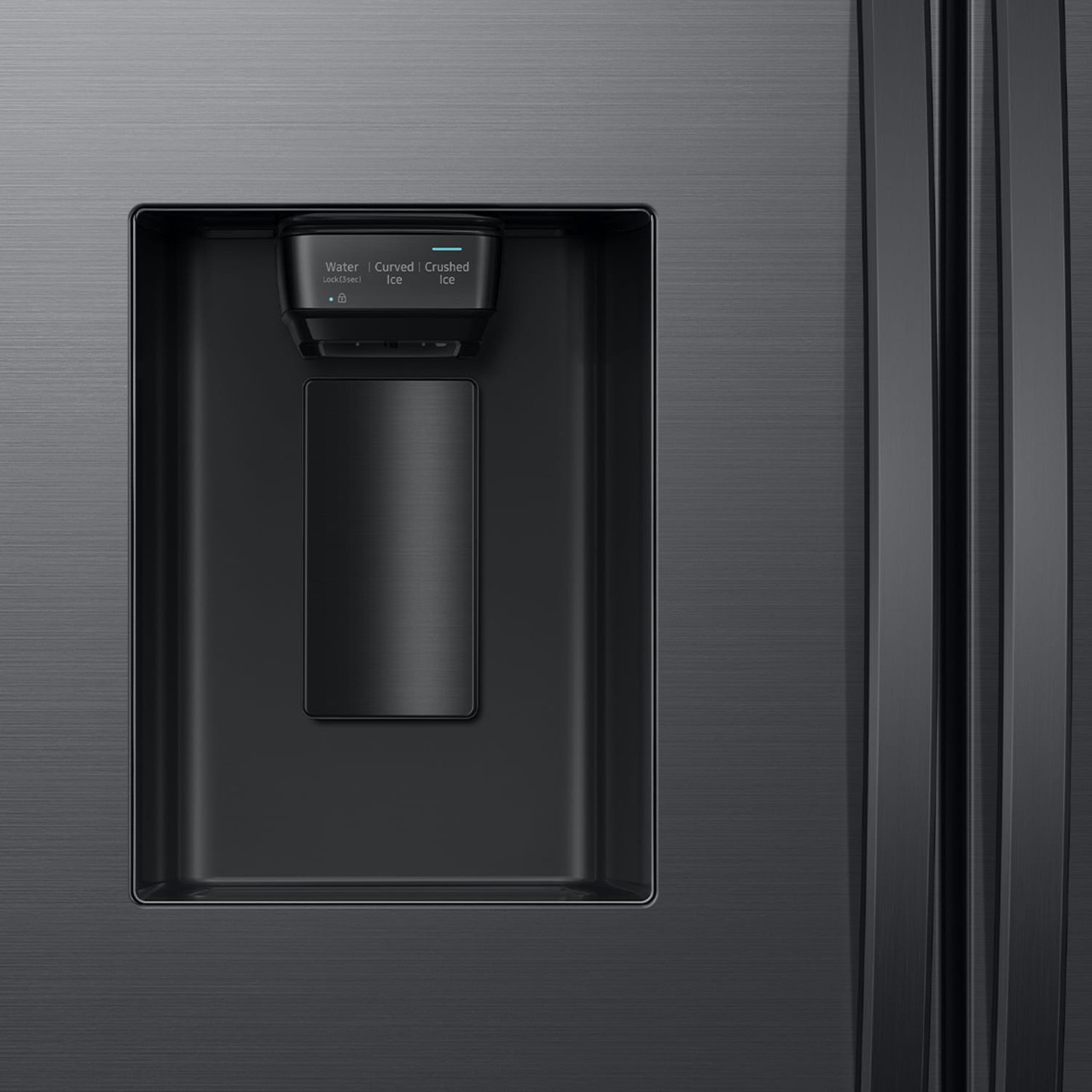 Samsung 30 cu. ft. Mega Capacity 4-Door French Door Refrigerator with Four Types of Ice in Matte Black Steel - RF31CG7400MT