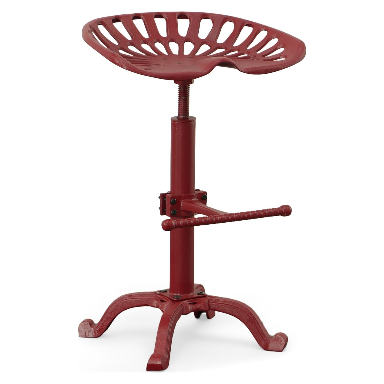 Adjustable Tractor Seat Stool, Red
