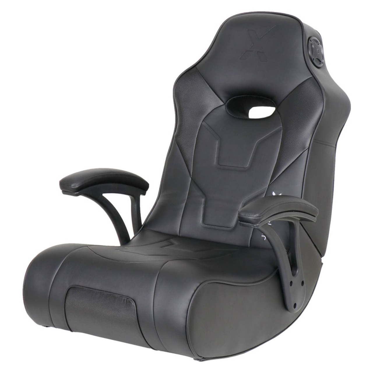 G-Force Wired Audio Floor Rocker Gaming Chair with Subwoofer, Black