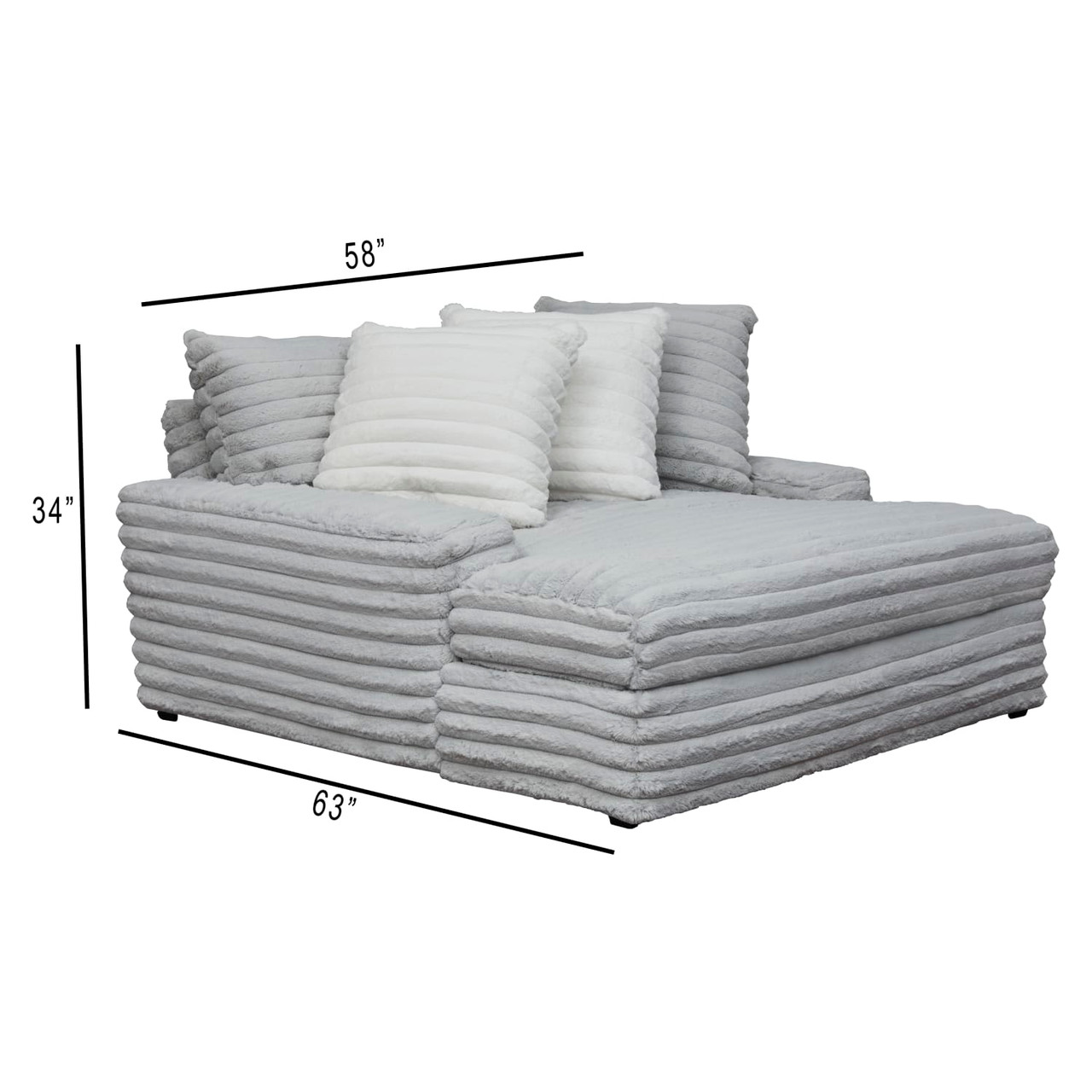 Serene Gray Chaise