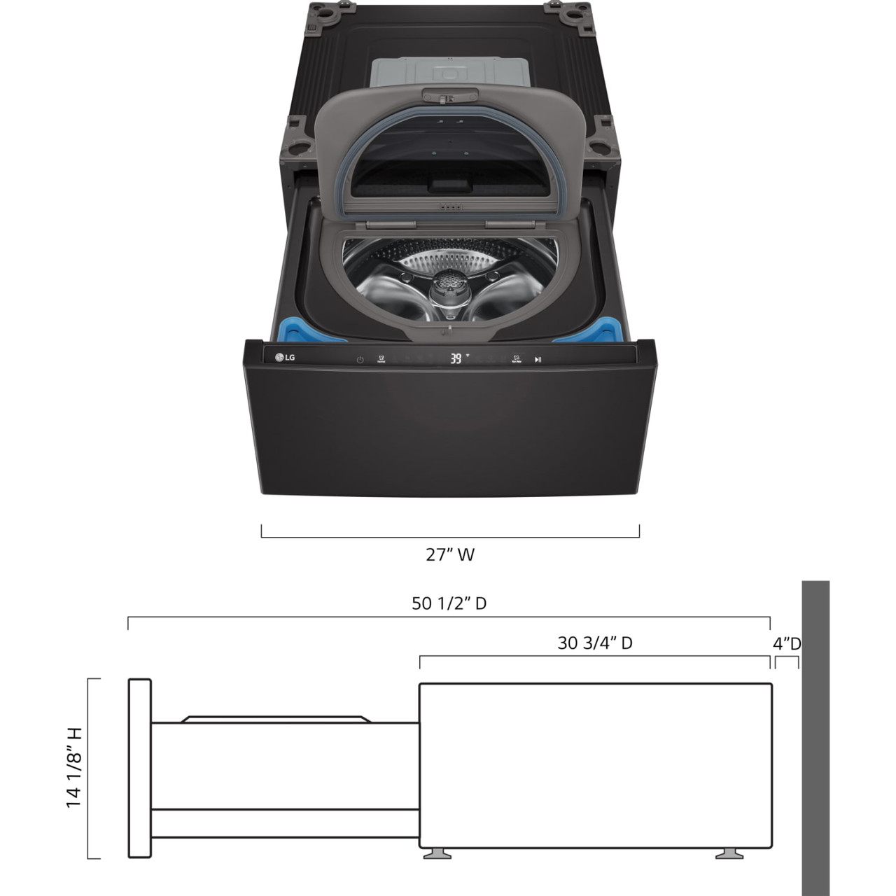 LG 27” SideKick™ Pedestal Washer