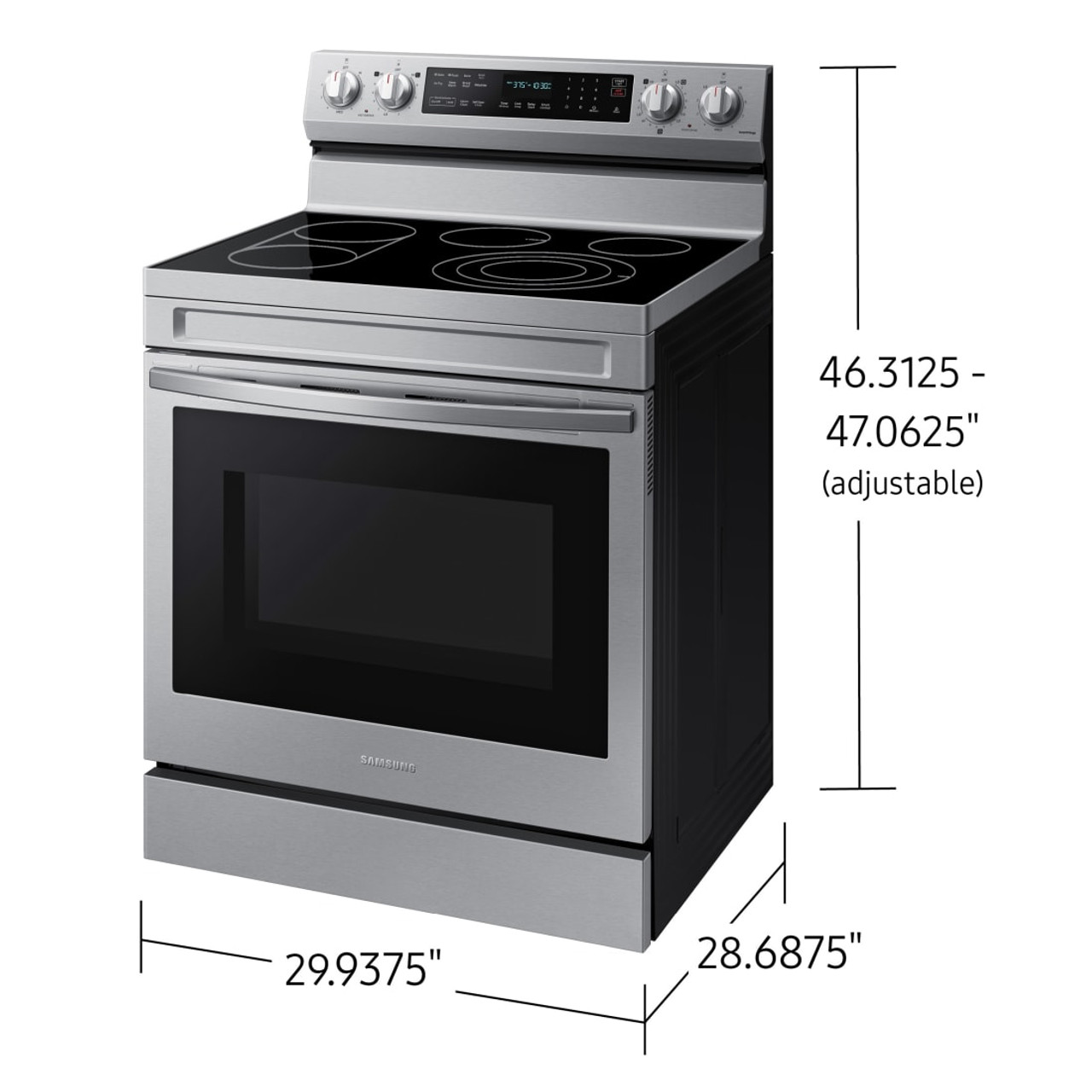 Samsung 6.3 cu. ft. Smart Freestanding Electric Range - NE63A6711SS