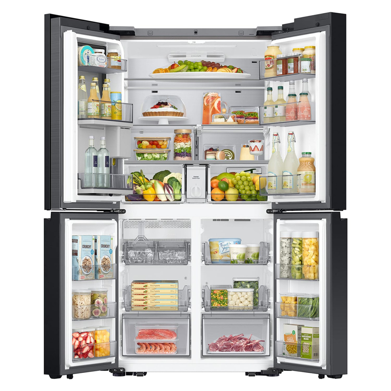 Samsung Bespoke 4-Door Flex™ Refrigerator 29 cu. ft. with AI Family Hub+™ and AI Vision Inside™ - RF29DB9900QD