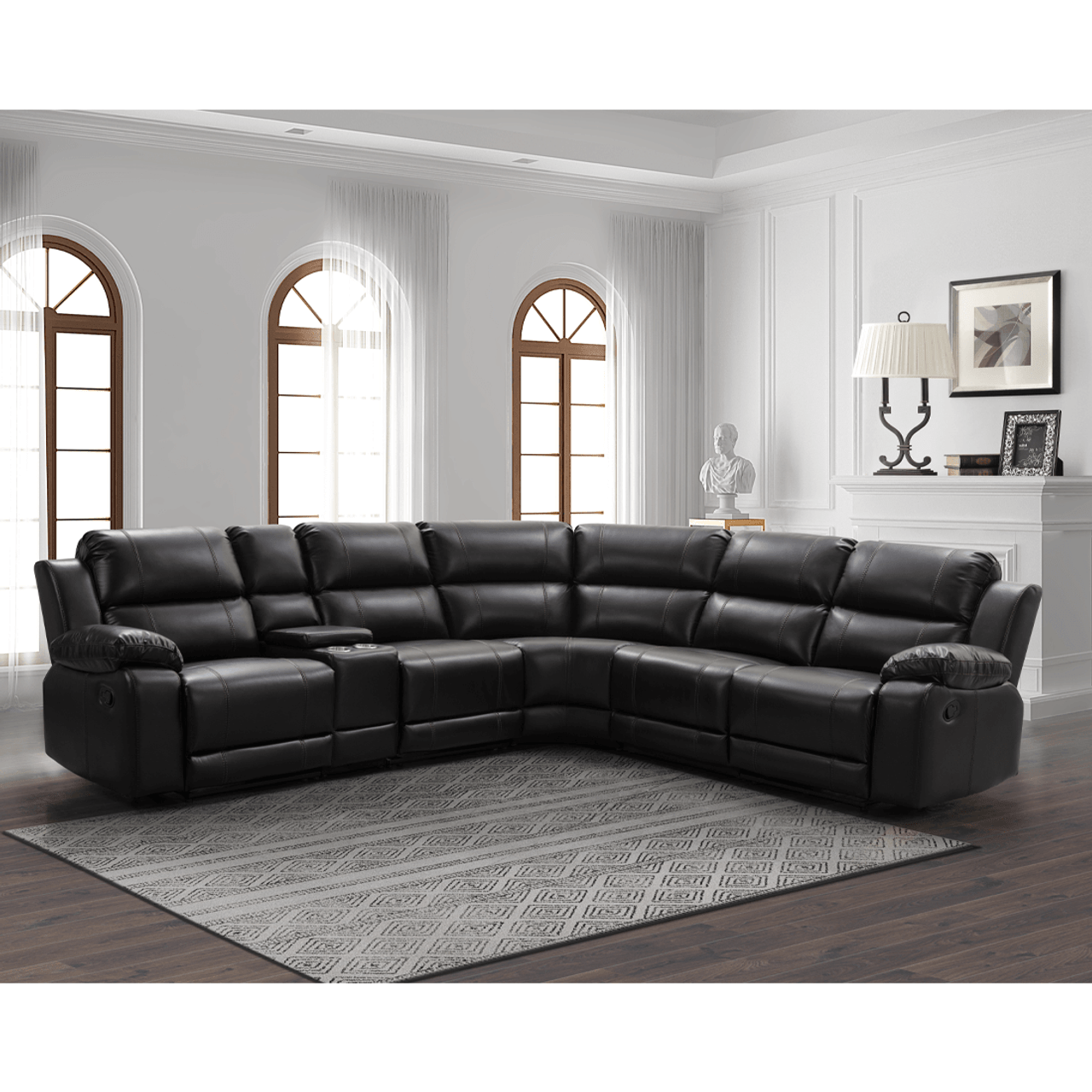 Griffin Walnut Reclining Sectional